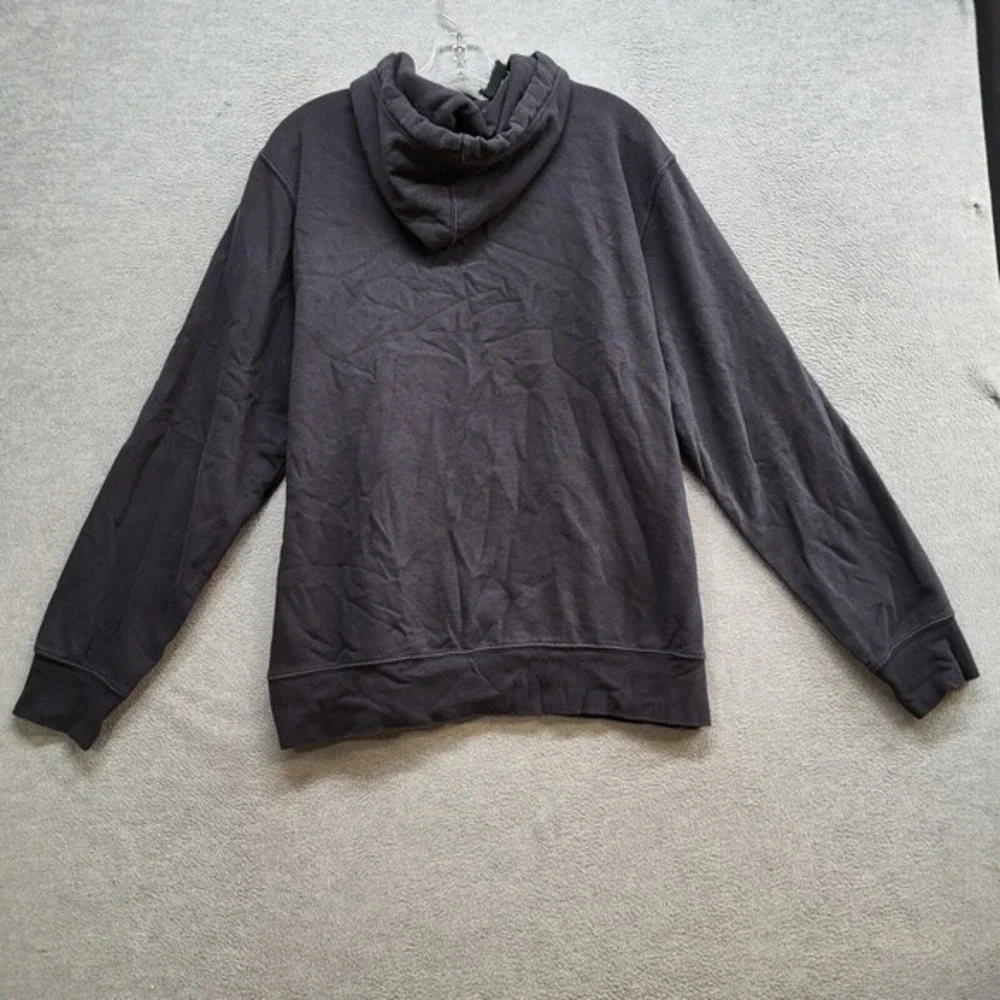 The North Face Men‎ Sweatshirt Large Black Logo Hoodie Fleece Pullover